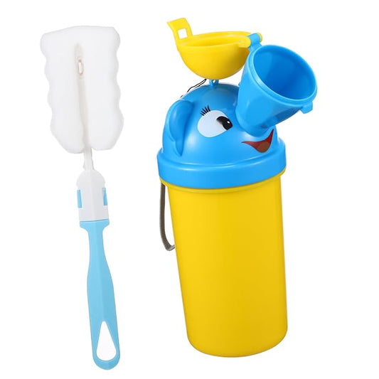 ibasenice Emergency Travel Urinal for Boys Portable Camping Toilet Training Potty Easy to and Girls Pee Trainer Yellow Random Color