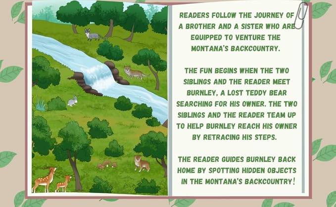 Burnley The Teddy Bear Stuffed Animal Including Interactive Storybook, Book with Stuffed Animal Set with Teddy Bear Plush & Beautifully Illustrated Childrens Book for (Ages 3-8)