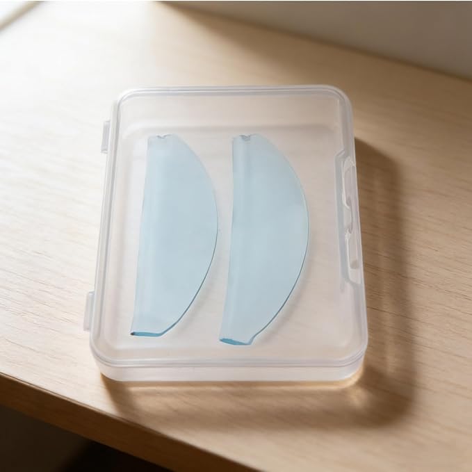 Lash Lift Shields – Washable and Reusable Korean Super Sticky Flat Pads for Eyelash Perm, No.1 Lash Lift Softening Shields for Women Beauty, Pink (2 Pairs Blue)