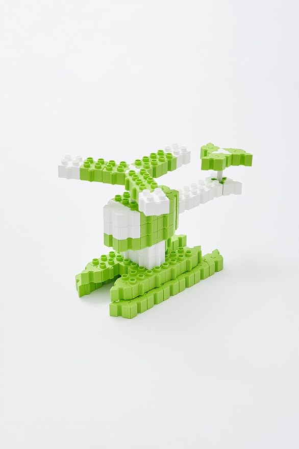 STEM Toys for Kids Ages 3 Bright 2025 | Educational Building Blocks Set | 102-Piece BPA-Free Plastic Construction Kit | Creativity & Fine Motor Skills | Instruction Booklet - Light Green