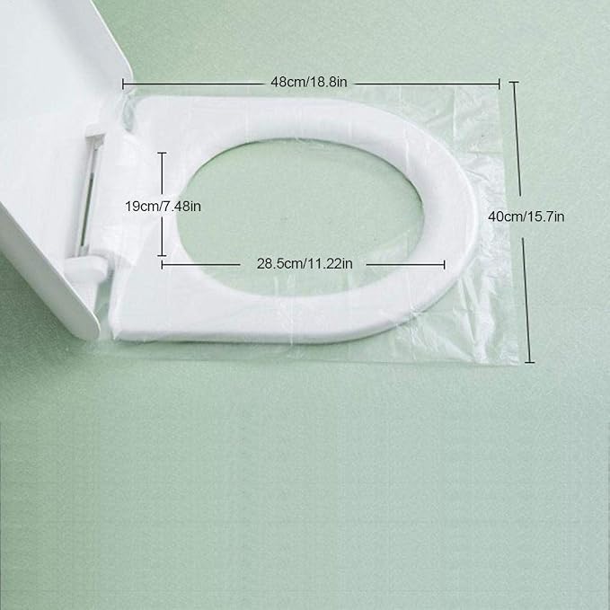 50 PACK Toilet Seat Covers,Disposable Waterproof, Portable Potty Seat Covers for Toddlers, Kids, and Adults, Ideal for Kids Potty Training and Adults,Individually Wrapped for Travel Home, On the Go