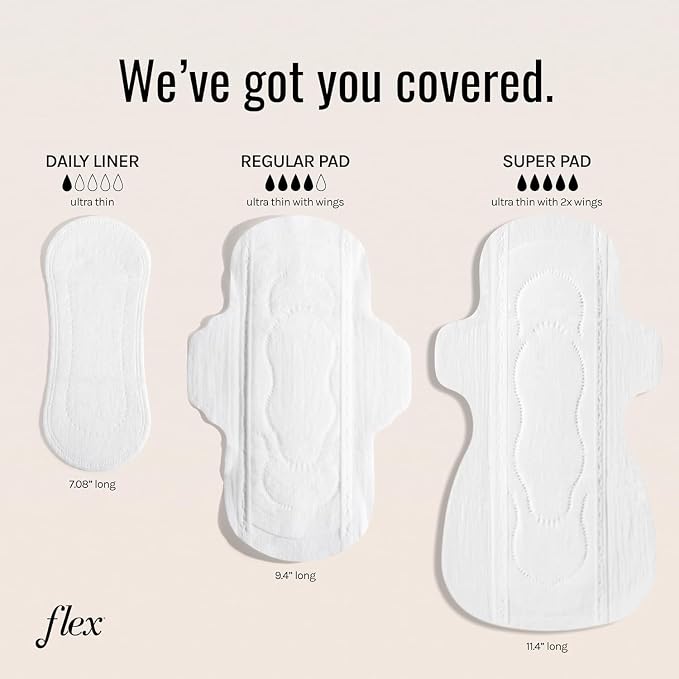 Flex Daily Liners - Comfortable Ultra Thin Pantyliners (6-Pack, 300 Liners Total)