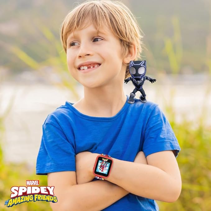 Marvel Spidey and His Amazing Friends Interactive Kids Smart Watch with Camera Games Voice Recorder Calculator Pedometer Colorful Silicone Strap Fits Wrists 5.5" to 8"