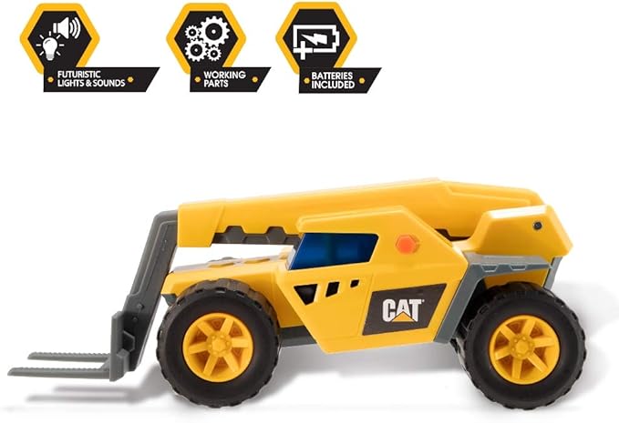 CAT Construction Toys, Future Force Telehandler Toy, with Lights and Sounds, Ages 3 and Up