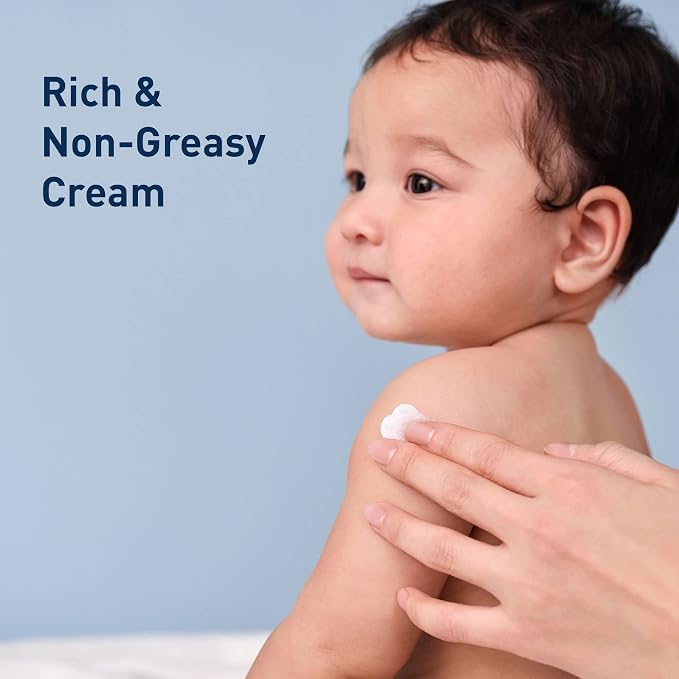 CeraVe Baby Cream, Gentle Moisturizing Cream with Ceramides, Fragrance, Paraben, Dye & Phthalates Free, Rich & Non-Greasy Feel, Gentle Baby Skin Care, 5 Ounce