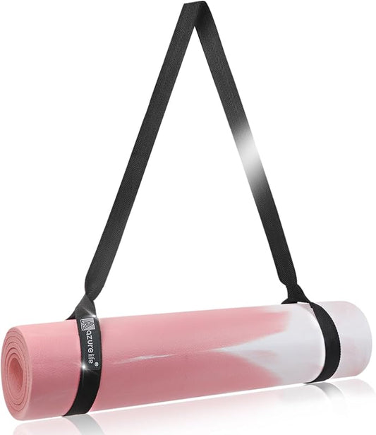 A AZURELIFE [MAT NOT Included] Yoga Mat Sling, Yoga Mat Straps for Carrying, Easy-Cinch Yoga Mat Holder Strap