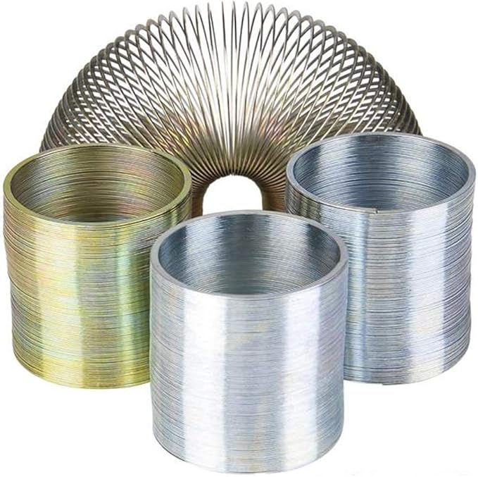 ArtCreativity Metal Coil Spring - 12 Pack - 1 Inch Silver and Gold Metal Coil Spring Set - Fun Birthday Party Favor for Kids, Cute Coil Spring Prize, Goody Bag Fillers, Stocking Stuffers, Novelty Gift