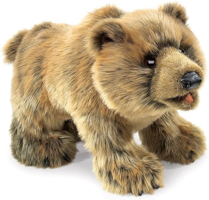Folkmanis Grizzly Bear Hand Puppet Light Brown, 1 EA