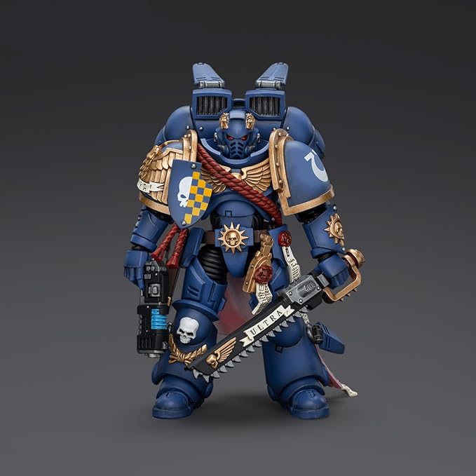 JOYTOY Warhammer 40,000 1/18 Action Figure Ultramarines Captain with Jump Pack Collection Model Birthday Gifts