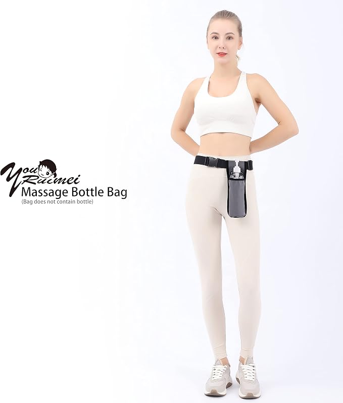Massage Bottle Holster -2 Adjustable Massage oil Bottle Pack (Grey, 1 Bottle)