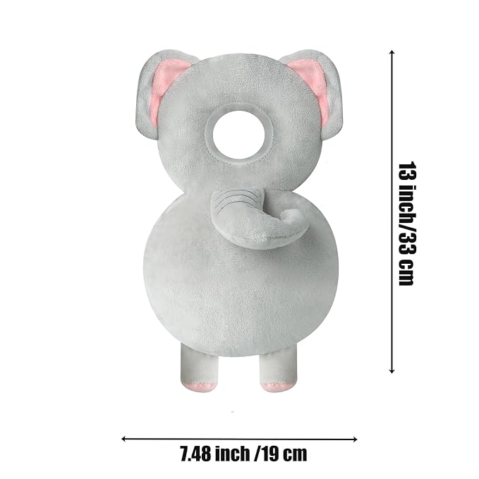 PandaEar Baby Head Protection Backpack, Toddler Walking Head Protector, Adjustable Head Protector Pad Safety Cushion (Grey)