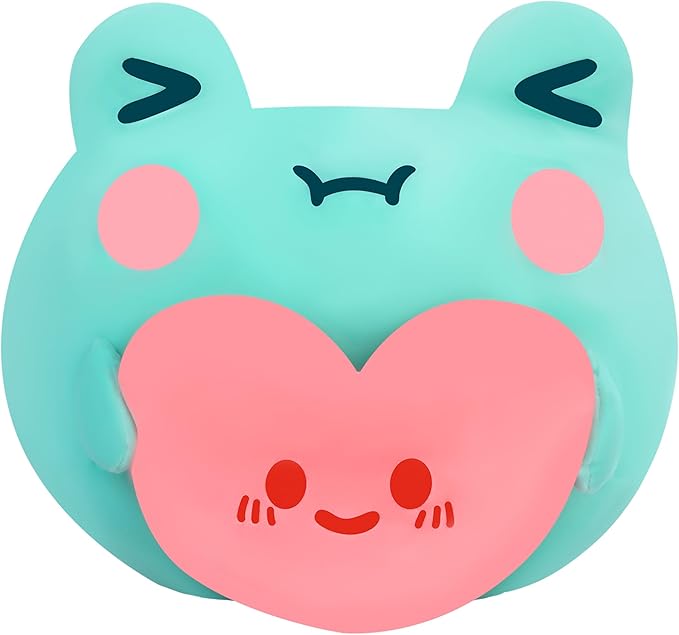 Large Frog Plush Pillow Stuffed Animal Toy,Big Size Cute Soft 12" Fat Kawaii Hugging Cuddle Huggable Plushie,Gift for Kids (Heart Frog)