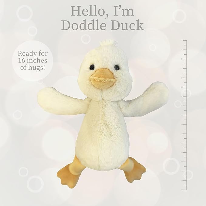 World's Softest Plush Off White .Duck, Lushee, Large, 16" Stuffed Animal for Baby, Toddler, Kids, Adults - Duck Plush Toy-Toy Made from Kid-Friendly, Quality Materials