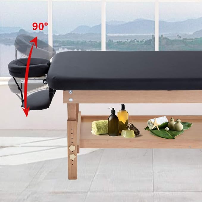 BestMassage Massage Table 28 inchs Wide Massage Bed Lash Bed Height and BackRest Adjustable Fixed Type Heavy Duty Spa Bed for Medical Recovery Professional Massage Family Physical Therapy