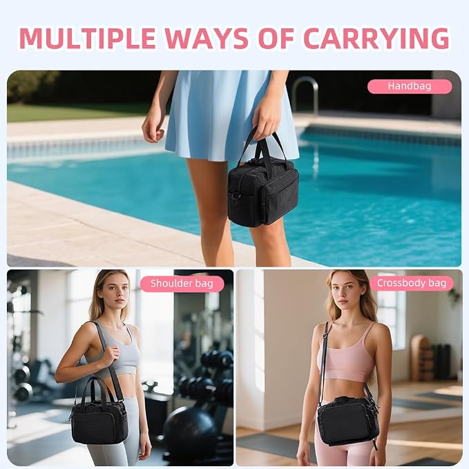 mini gym bag for women, travel duffel bag with wet pockets and Shoe Compartment,Lightweight carry on weekender duffel, water resistant,for sports,yoga,dance,blue