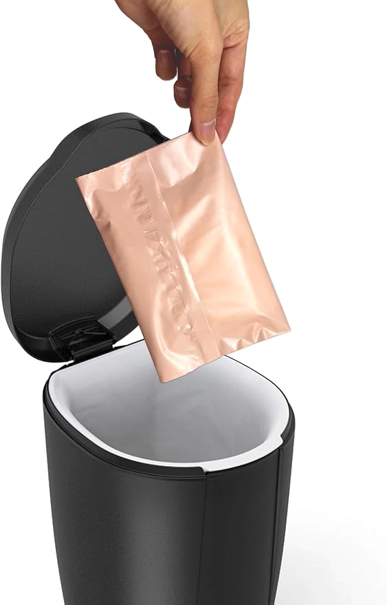 Disposable Sanitary Bags, 500 Pcs Sanitary Napkin Disposal Bag with Self-sealing Seals, Personal Disposal Bags for Period, Feminine Hygiene for Personal or Pet Waste, 10" x 6", Pink