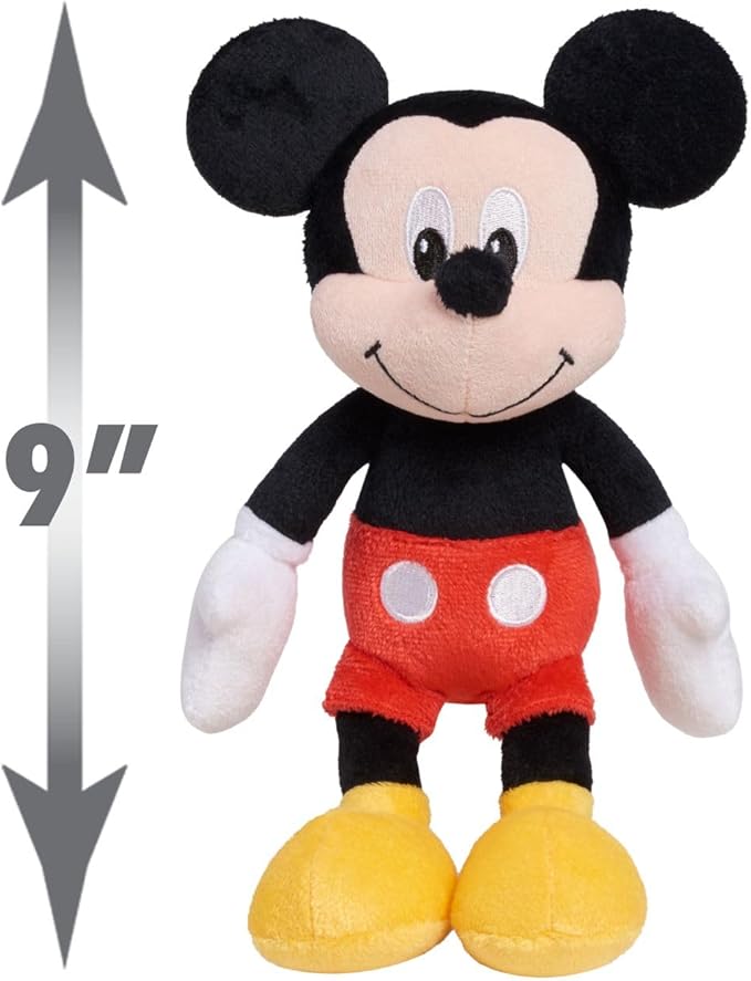 Disney Junior Mickey Mouse Bean Plush Mickey Mouse Stuffed Animal, Kids Toys for Ages 2 Up by Just Play