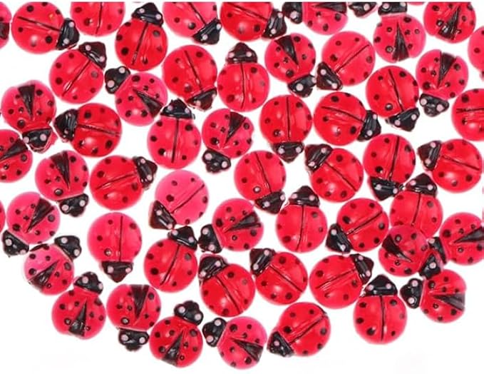150PCS Mini Beetle Figurines - Cute Resin Bug Toys for Kids, Fairy Garden Decor, Party Favors, and Educational Insect Collection 0.42 Inches.