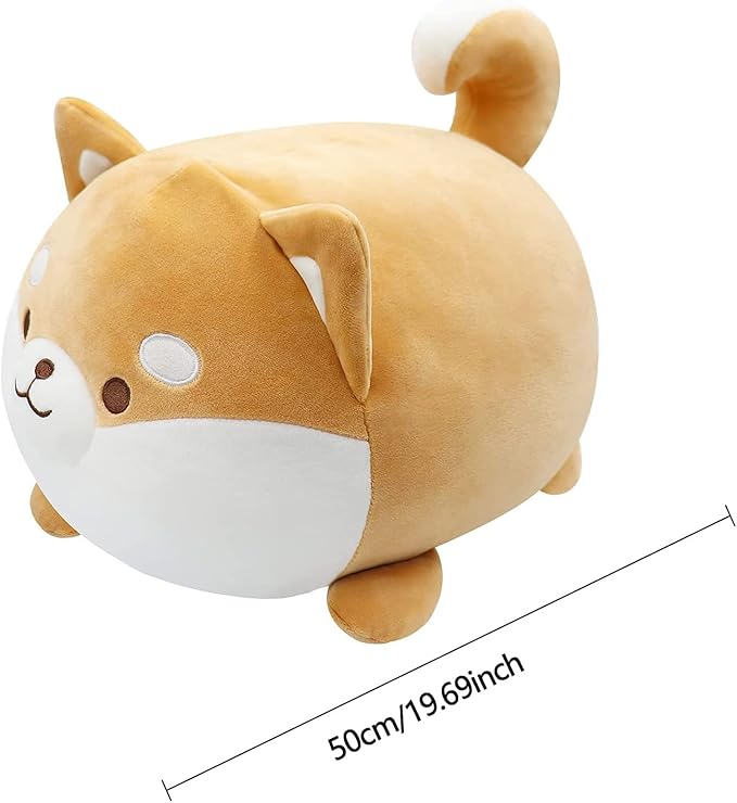 19.7" Shiba Inu Plush Corgi Stuffed Animal, Soft Hugging Pillow Easter Gift, Big Plush Pillow Cute Plush Toys Gift for Boy Girl Kids Birthday Valentine