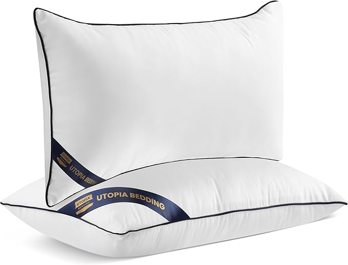 Utopia Bedding 12x20 Throw Pillow Inserts, Decorative Pillows, Pack of 2 | Piping Throw Pillows, Plush & Supportive, Aesthetic Cushion Sham Stuffer for Sofa, Office, Couch & Bed, Set of 2, White