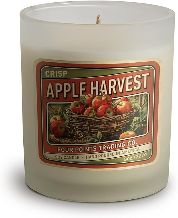 Apple Harvest 8 Oz Scented Soy Aromatherapy Candle w/Jar