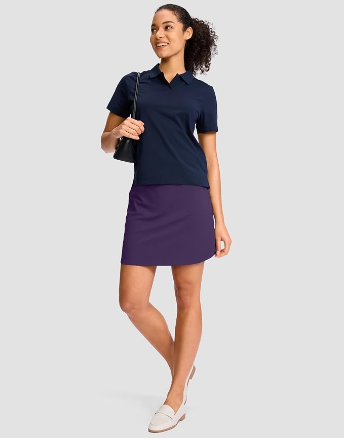 G Gradual 16"/18" Skorts for Women Golf Skirt with 2 Pockets Summer Casual | Built-In Shorts, High Waist, Soft 4-Way Stretch, Breathable Mesh Liner, Tennis Pickleball Athletic Wear, Easy To Match