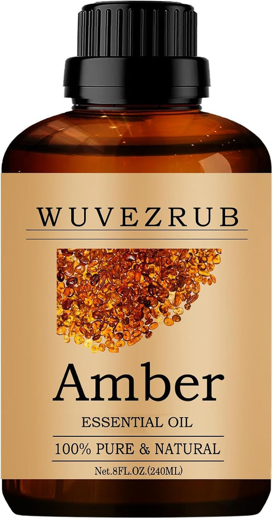 Amber Essential Oil - 240ML Pure and Natural for Aromatherapy Diffuser - 8 Fl Oz