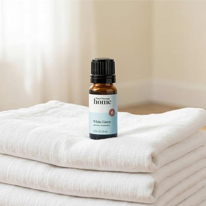 Plant Therapy Home White Linen Natural Fragrance 10 mL (1/3 oz) Fill Your Home with a Fresh Laundry Scent, Made of Essential Oils and Botanical Isolates, Long-Lasting Aroma