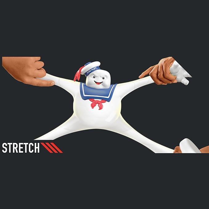 Heroes of Goo Jit Zu Ghostbusters Squishy Stay Puft Figure |Unique Goo Filling | Stretches Up to 3X Its Size | Stretch, Twist and Watch It Return to Its Original Size and Shape
