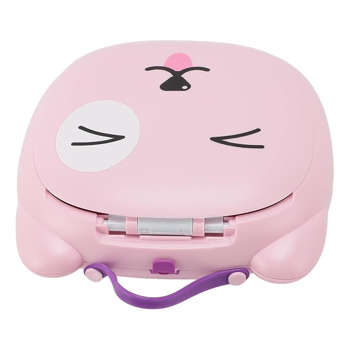 Fafeicy Travel Potty Portable Foldable Training Toilet Plastic 25 X 24 X 17 Cm Leak Proof Compact Design for Toddlers Kids Car Travel Camping Road Trips Outdoor Use (Pink)