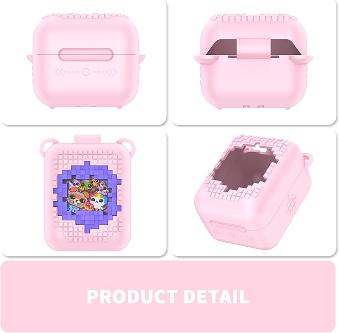 Soft Silicone Case for Bitzee Interactive Toy Digital Pet, Shockproof and Protective Carrying Case for Bitzee Interactive Electronic Pets with Lanyard (Pink)