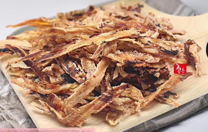 Gangwon Grilled Dried Squid Snack, Korean Squid Jerky, 11g Protein, 9.17oz | Grilled dried squid jerky · Resealable bag · High-protein Korean seafood snack for adults & kids · Authentic K-snack