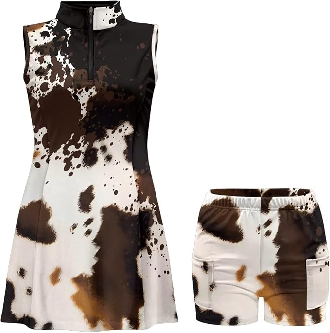 Golf Dress Tennis Dresses for Women with Built in Shorts and Pockets Sleeveless Athletic Dress Workout Dress