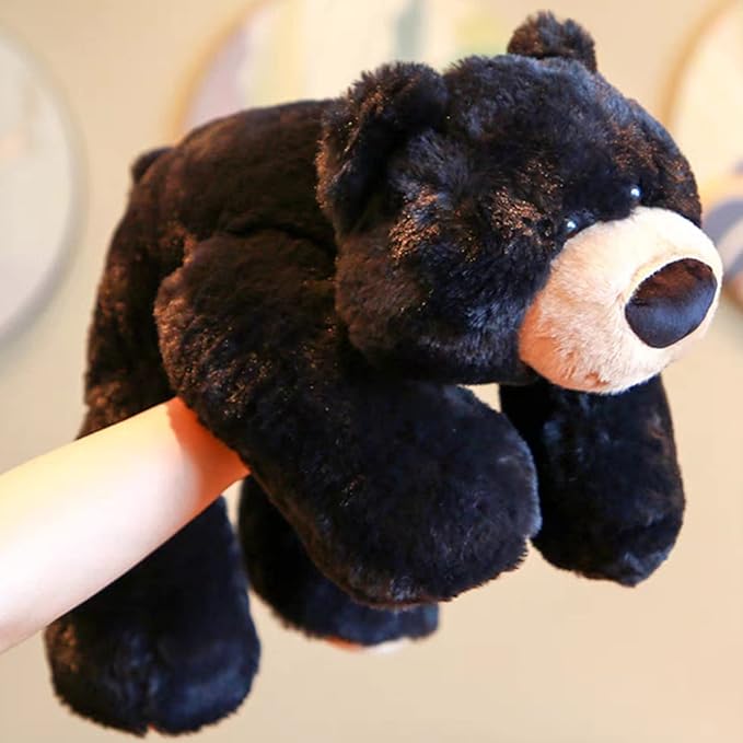 Weighted Stuffed Animals, 29.5" 6.2lbs Weighted Bear Stuffed Animal Toy Cute Black Bear Plush Pillow Weighted Plush Animals Toy