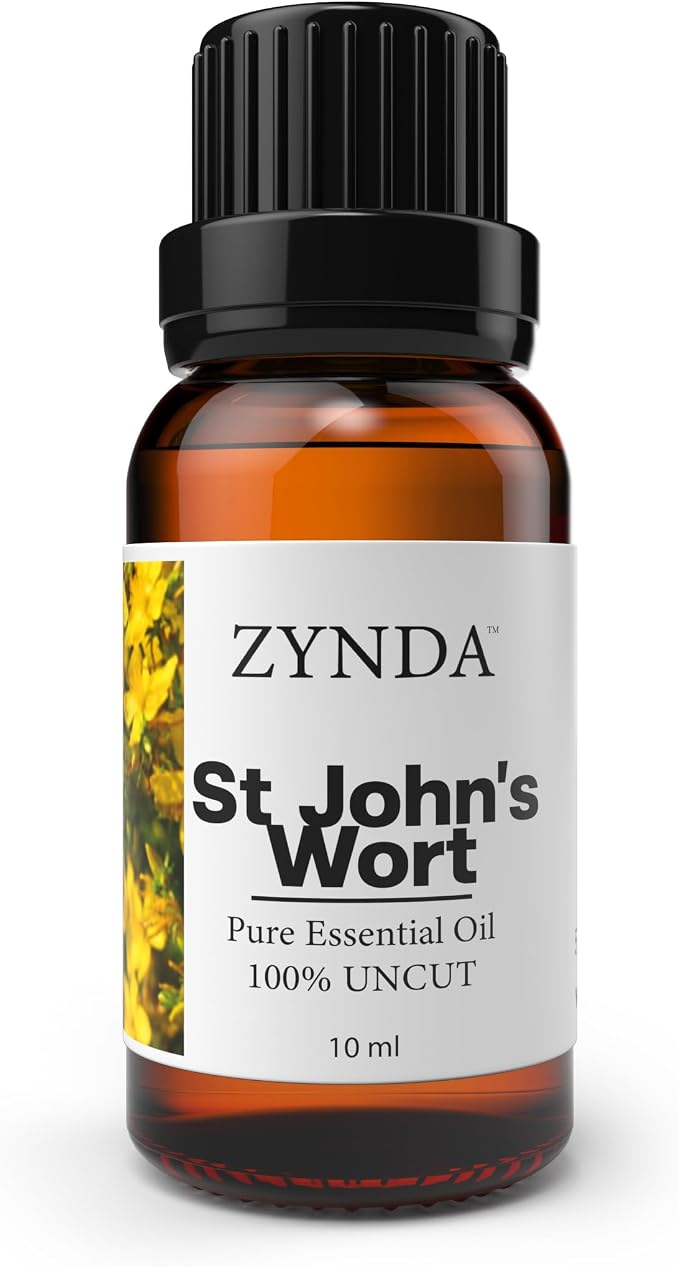 St. John’s Wort Essential Oil – 100% Pure & Natural Aromatherapy Oil | Calming & Relaxing Herbal Extract | Organic Mood Support Essential Oils for Balance & Wellness – 10ml