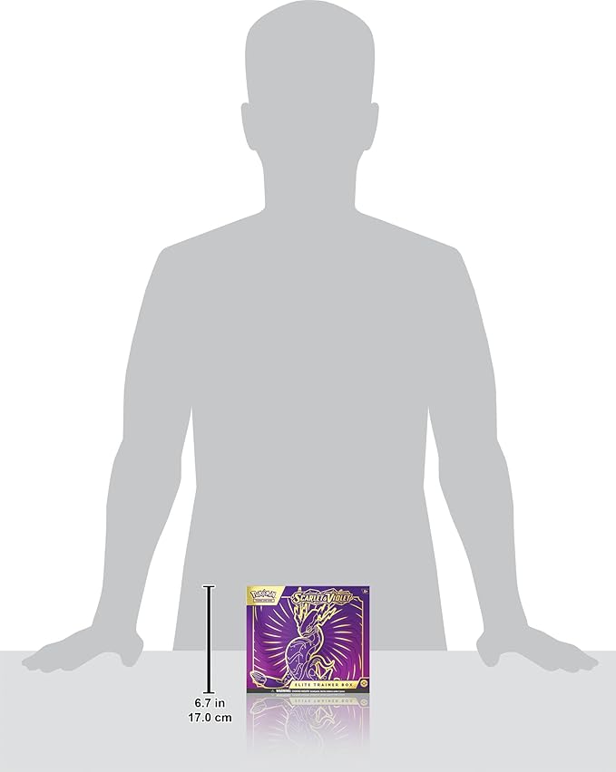 Pokémon TCG: Scarlet and Violet Elite Trainer Box - Miraidon Purple (1 Full Art Promo Card, 9 Boosters and Premium Accessories)