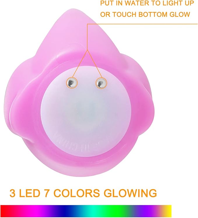 Bath Toys for Toddlers 1-3: 6 Packs Light-Up Floating Dinosaur Baby Toddler Bath Toys Set for Boys Kids Birthday Easter Christmas - Water Bathtub Shower Pool Bath Toy for Children Preschool