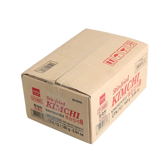 Wang Korean Canned Stir-Fried Kimchi, 5.64 Ounce, Pack of 12.