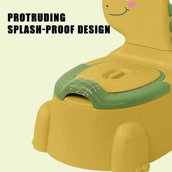 Potty Training Toilet, Dinosaur Potty Training Toilet Seat, Separated Dinosaur Training Potty for Toddlers with Non-Slip Rubber Mat Backrest, Portable Potty Chair for Boys and Girls Travel