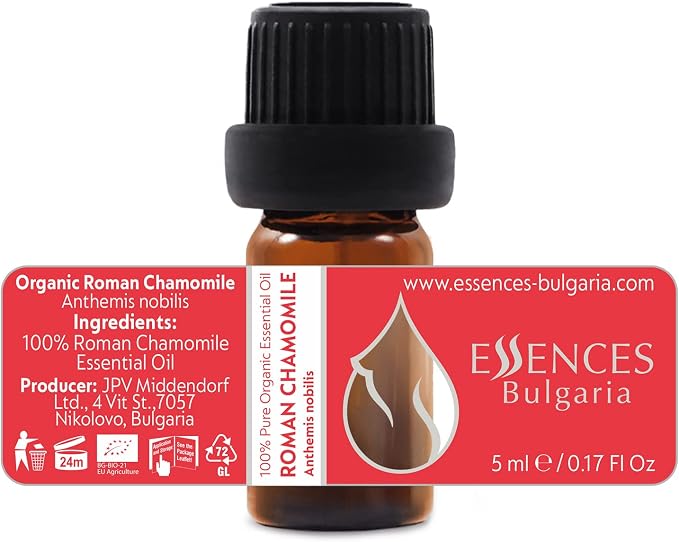 Set Sweet Dreams Organic Essential Oils | Lavender (10 ml) + Roman Chamomile (5 ml) + Real Melissa (5 ml) | 100% Pure and Natural | Undiluted | Therapeutic Grade | Non-GMO | 3 pcs