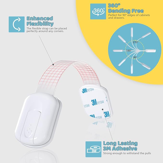 Child Safety Cabinet Locks for Babies (10 Pack)