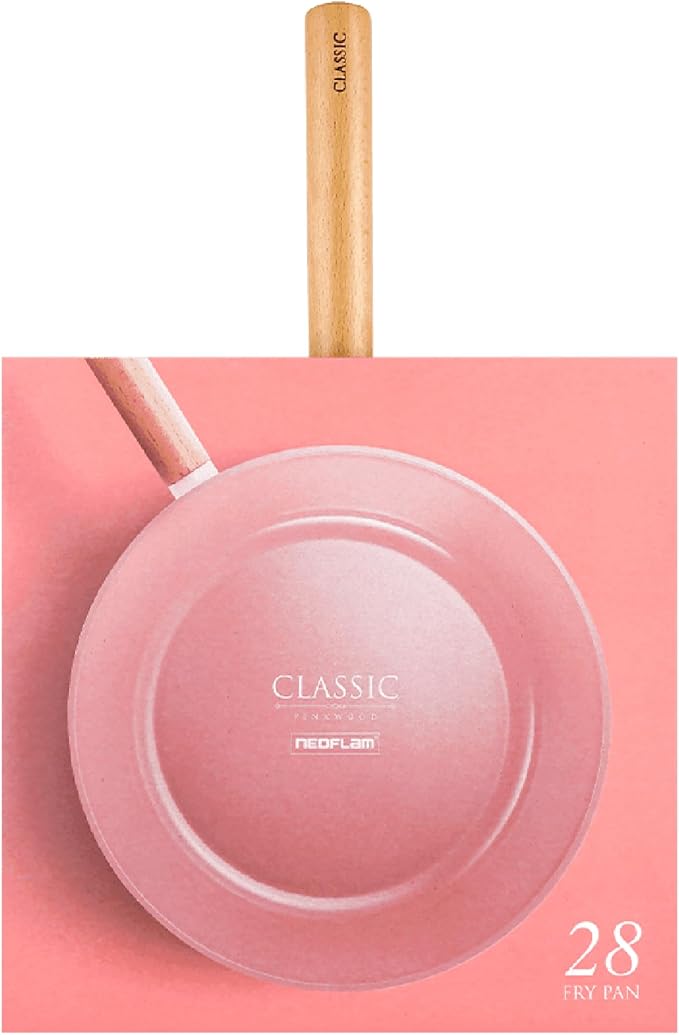 Neoflam 11" Non Stick Frying Pan with Wood Handle – Ceramic Coated Saute Skillet for Healthy Cooking, PFOA Free, Lightweight, Even Heat Distribution, Induction & All Stovetops, Made in Korea