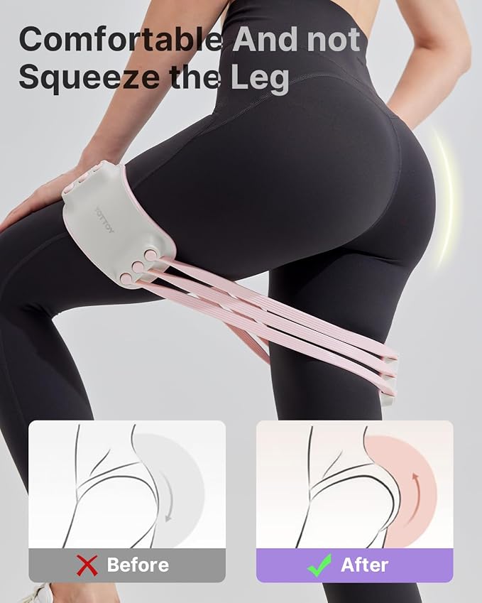 YOTTOY Cross Resistance Band for Full Body Workout,Elastic Exercise Bands for Legs,Arms,Glutes,Stretch Bands for Exercise,Yoga Straps for Stretching, Booty Bands for Home Gym