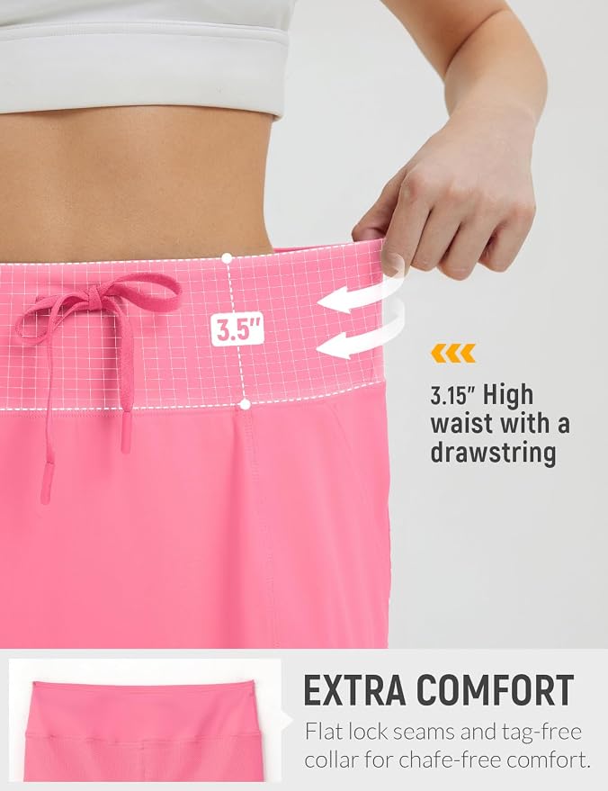 baleaf Women's 16" Hiking Cargo Skort with Pockets Knee Length Skirts | 4 Cargo Pockets, High Waisted, Built-In Shorts, UPF 50+ Sun Protection, Quick Dry, Stretch, Hiking, Golf, Outdoor, Casual