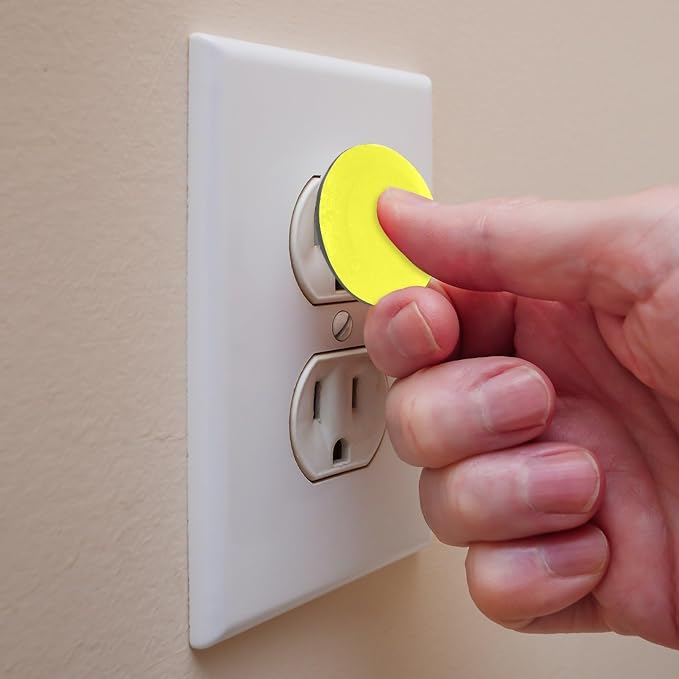 Pure Yellow Pattern Outlet Covers Baby Proofing Child Proof Plug Covers for Electrical Outlets Easy Install Outlet Plug Covers