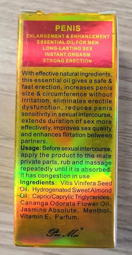 Men Massage Oil for Sex -Sexual Enhancement Erection Penisgrowth Oil Longer Thicker Penis Massage Men Energy for Care Delay Performance Boost Strength (Grape Oil)