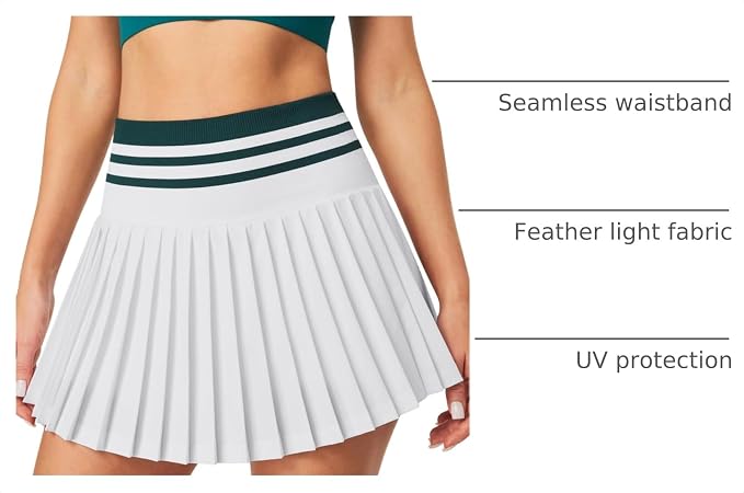 Pleated Tennis Skirt with Pockets for Women Tennis Skort for Woman High Waisted Golf Skirts Athletic Skirt