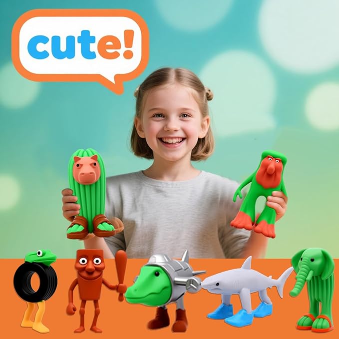 8PCS Italian Brainrot Toy Figures Animals Tralalero Tralala Figure Tung Tung Tung Sahur Figurine Bombardiro Crocodilo Animals Figurine Doll Gifts for Fans