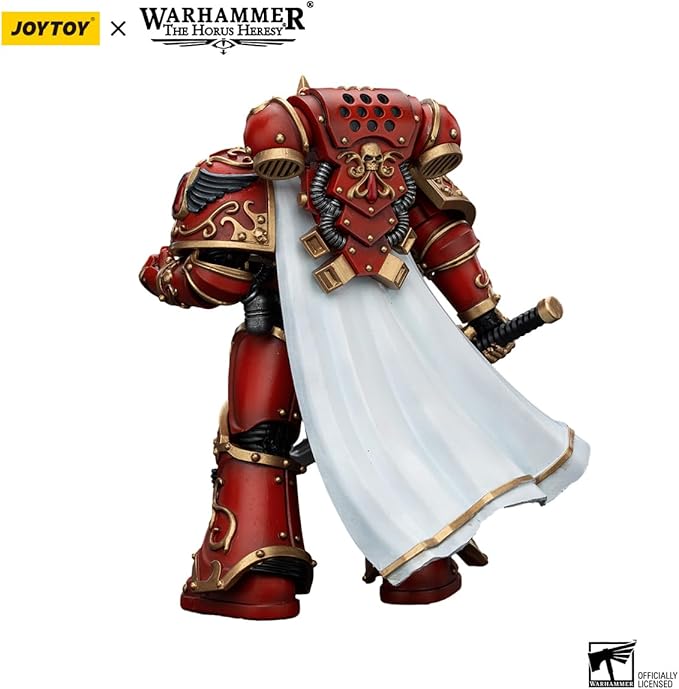 JOYTOY Warhammer The Horus Heresy Blood Angels Legion Praetor with Paragon Blade 1:18 Scale Action Figure Mecha Joy Toy Collection Model 4.9in