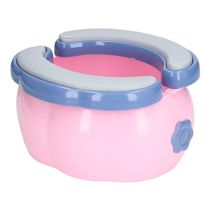 Semme Foldable Travel Potty for Toddlers Portable Hygienic Kids Emergency Toilet with 20 Bags PU Soft Pad Storage Bag Ideal for Road Trips Camping Potty Training (Style 2)